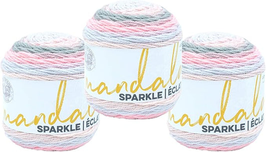 (3 Pack) Lion Brand Yarn Mandala Sparkle Yarn, Nova