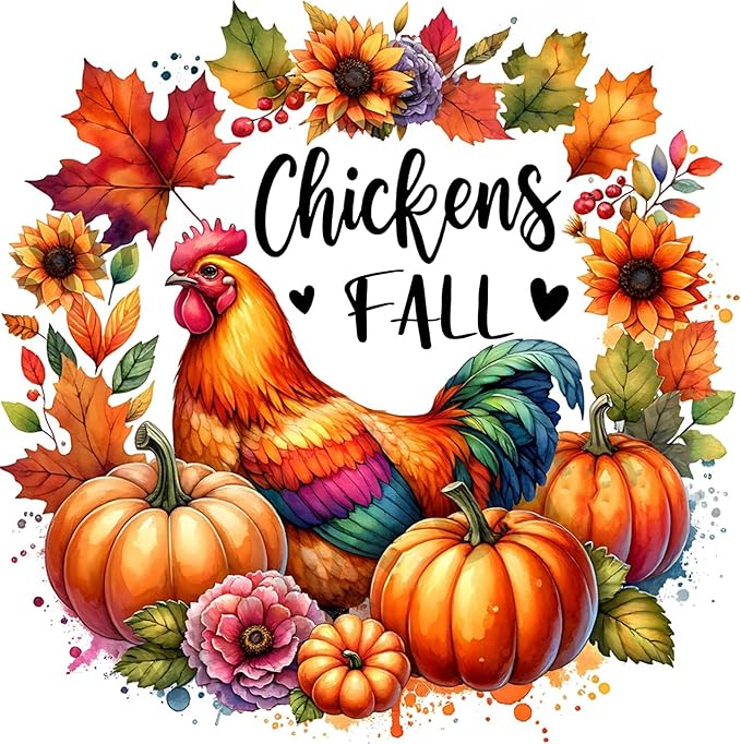 Meothan Fall Diamond Art Kits for Adults, Chicken Pumpkin Diamond Painting Kits for Adults, 5D DIY Round Full Drill Gem Art Paint by Diamonds Dots Crafts Kits for Home Decor Gift 12x12inch