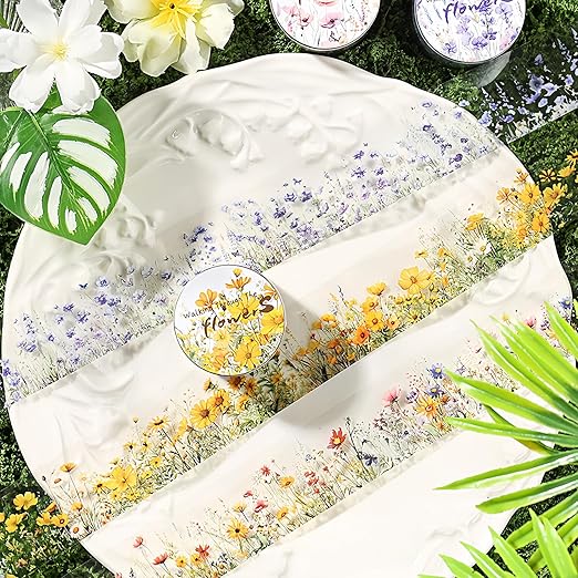 Kesari PET Tape Stickers for Journaling Supplies,6 Rolls Nature Washi Tape Scrapbook Stickers for Journaling, DIY Crafts (Fairy Tales)