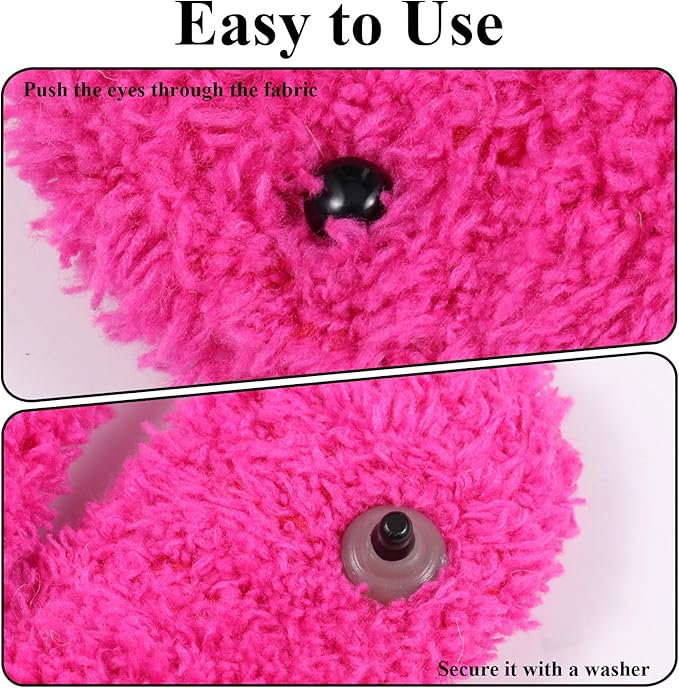 5mm Safety Eyes for Crocheting, 300 Pcs Plastic Eyes for Crochet Animals Sufficient Black Safety Eye for Stuffed Animals Bears Crochet Doll DIY Making Decorations
