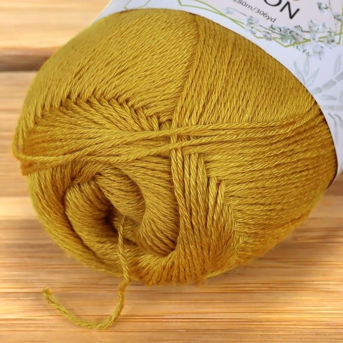 JubileeYarn Baby Soft Bamboo Cotton Yarn - 50g/Skein - Goldenrod - 4 Skeins