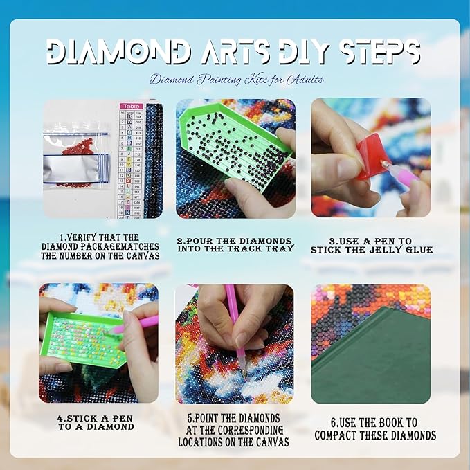 DOTZSO Diamond Art Kits for Adults, 5D Sailing Boat Diamond Painting Kits for Adults,DIY Full Drill Diamond Art Painting Kits Gem Art and Crafts 11.8x15.7 (Inches)