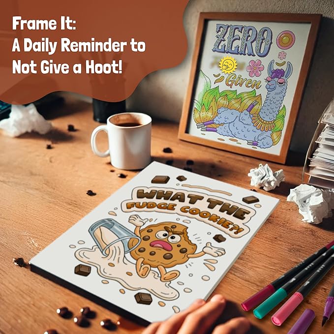 RYVE Coloring Books for Adults Relaxation Bundle – 2 Set of Funny & Relaxing Adult Coloring Books for Women & Men, Perfect Relax Stress Relief Gift (2-Pack)