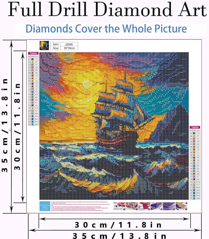 Diamond Painting Kits,5D Diamond Art Kits Full Drill Diamond Painting Kits for Adults Kids Beginner,DIY Diamond Painting Kits Perfect for Home Wall Decor Gifts Ship 13.8x13.8inch