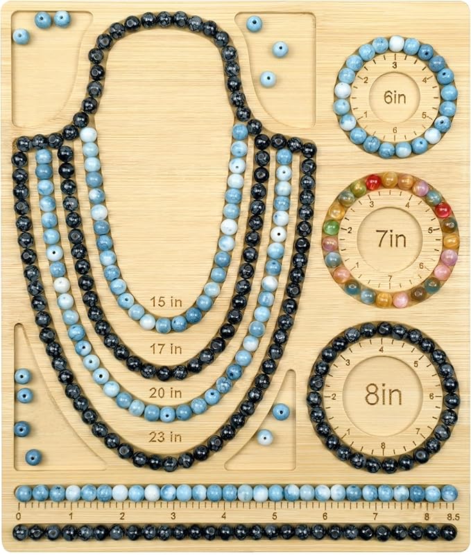Petoysoso Bead Boards for Jewelry Making, Bamboo Beading Tray Design Mat for Necklace & Bracelet,Jewelry Making Supplies,Beading Supplies