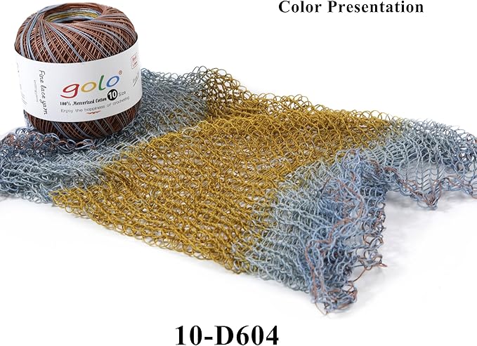 golo Crochet Thread Size10 Space-Dyed Yarn for Hand Knitting D605