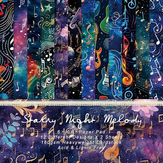 YASMEN Mother's Day Scrapbook Paper Pad, 6x6 Single-Sided Cardstock Paper Pad for Card Making, Journals, Planner, DIY Envelopes, Greeting Cards, Gift Card, Decorative Art Craft -24 Sheets