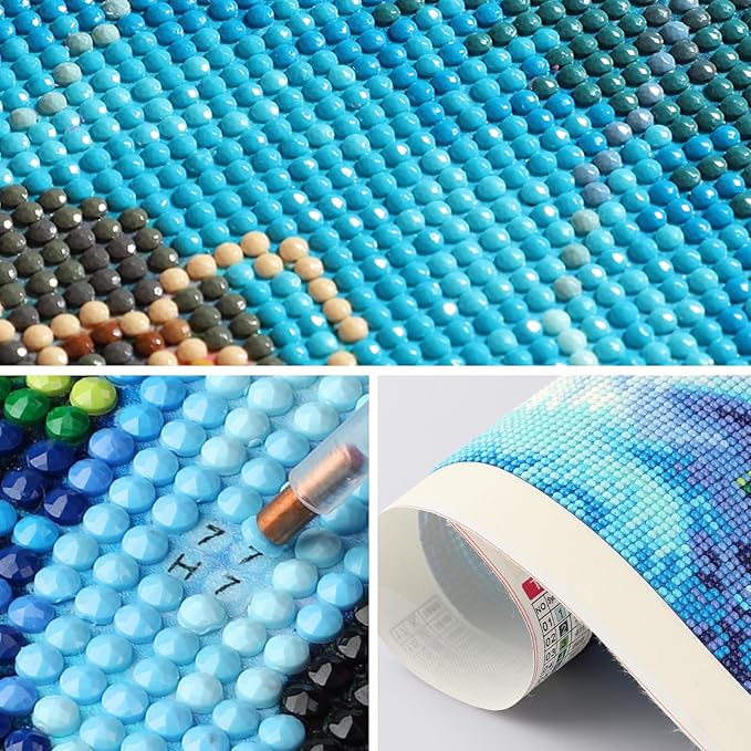 SENQAO Mother's Day Diamond Painting Kits for Adults, Mother and Child Diamond Art Kits for Adults Beginner, DIY Full Drill Diamond Dot Gem Painting for Home Wall Decor 12x16inch