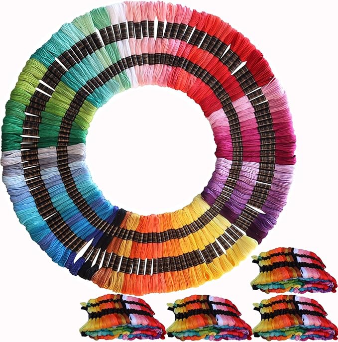 122 skeins Embroidery Floss - Embroidery Thread - Friendship Bracelet String for Cross Stitch, Hand Embroidery, String Art （4 Pack ，total488 skeins）