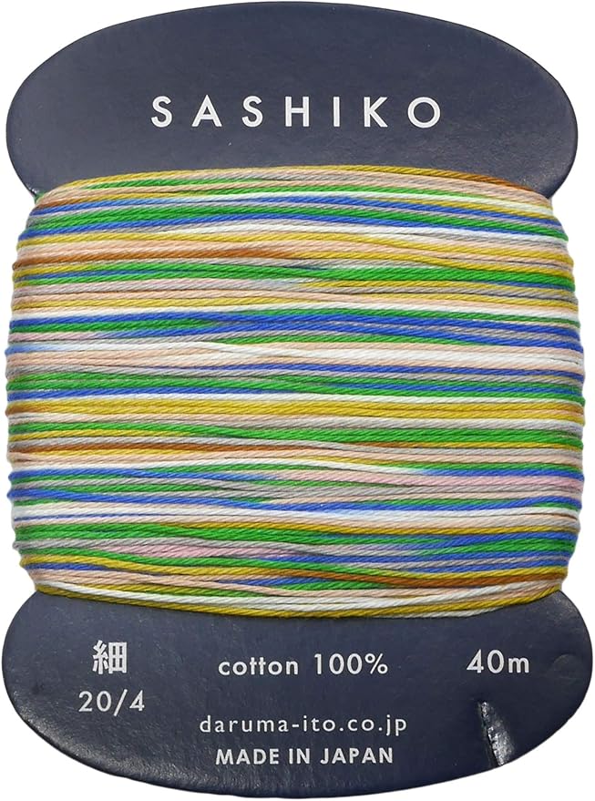 Yokota Daruma Sashiko Thread Single and Variegated Color (Tanabata, Thin 40M Card)