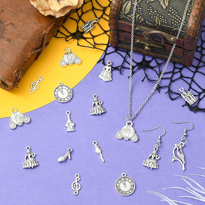Antique Silver Cross Drink Insect Animal Theme Charms for DIY Jewelry Bracelet Necklace Earring Keychain Decor