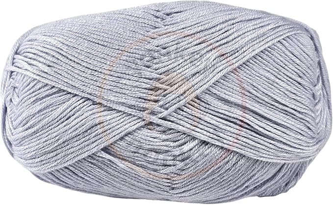 10-Pack of Yonkey Monkey 500 Grams Yarn - 70% Rayon derived from Bamboo, 30% Cotton - Imported - White Gray 9006