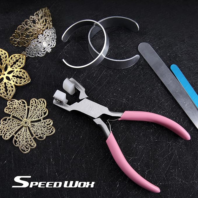SPEEDWOX Bracelet Bending Pliers Essential Bracelet Kit for Making Metal Stamping Bracelet Bending Bar Kit Bracelet Bending Tool DIY Custom Bracelet Accessories, Jewelry Metal Making Kit Tool