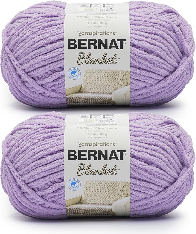 Bernat Blanket BB - 2 Pack of 220 Yards/10.5 oz Floret 100% Polyester Yarn