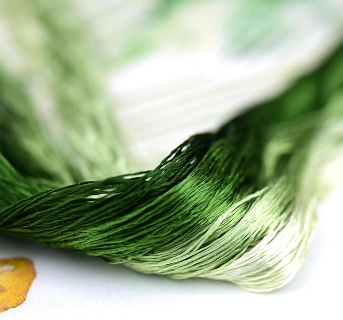 Natural 100% Silk Thread, Handmade Embroidery Thread Silk Floss 8 Colors 110m Each (45)