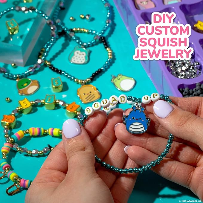 Original Squishmallows Bracelet Design Set, Cute & Friendship Bracelet Kit, Jewelry Making Kit, Charm Bracelet Making Kit, Beading & Jewelry Making, Friendship Bracelet Making Kit
