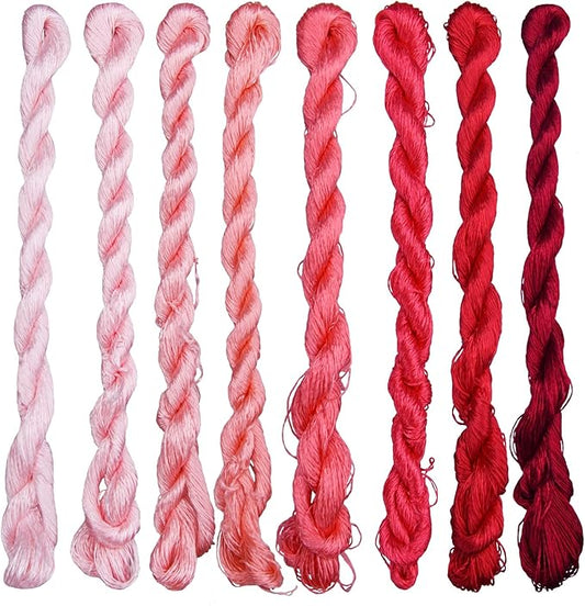 Natural Silk Thread, Handmade Embroidery Thread, 8 Colors, 110m Each, Mulberry Silk Floss for Hand Embroidery, Fine Detailed Needlework, Luxury Embroidery Threads Set（11）