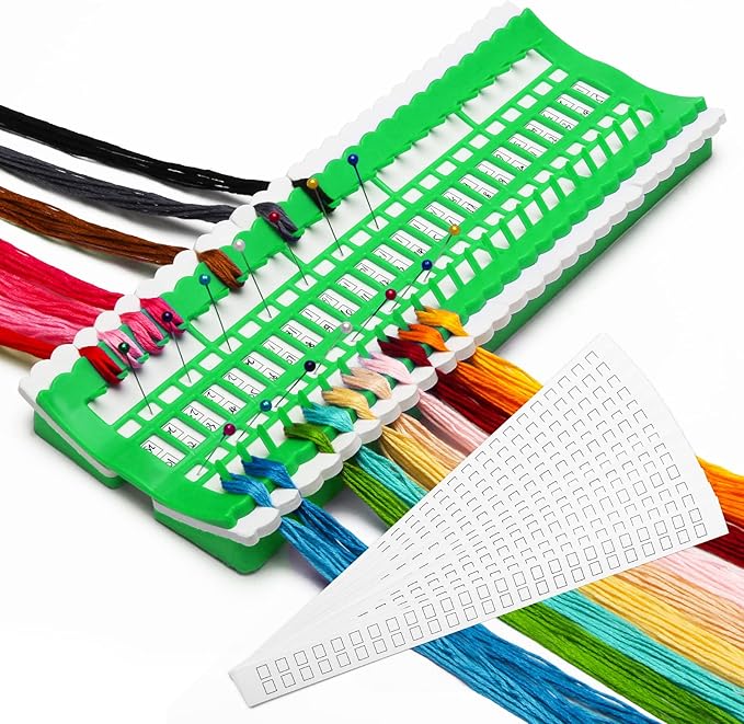 50 Positions Floss Organizer Embroidery Shelf, Luxiv Thread Organizers for Cross Stitch Embroidery Thread Holder with 15 Pcs Replaceable Paper Card Sewing Needle, Embroidery Floss Organizer…