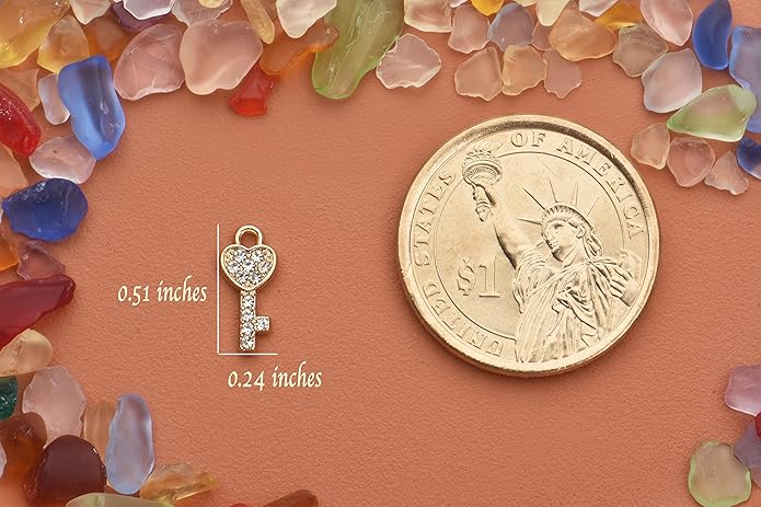 Pack of 20 Rhinestone Charms Gold Plated Pendants Pave Crystal Accessories for Necklace Bracelet Jewelry Making DIY Crafting