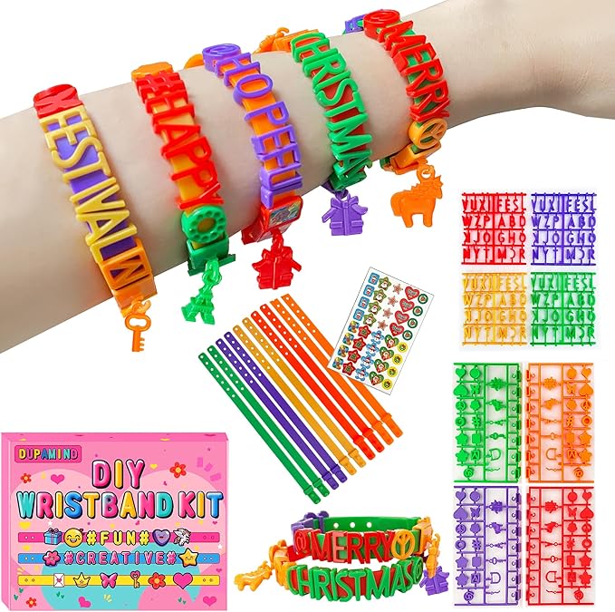 dupamind art & craft kits for kids, diy friendship bracelet making kit for girls, jewelry making, christmas gifts for ages 5-12, toys for ages 5, 6, 7, 8, 9, 10, 11, 12 years old, party craft activity