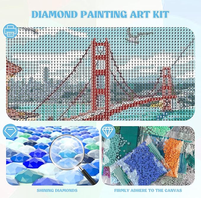 QENSPE Diamond Painting Art Kits for Adults, DIY City View Full Drill Diamond Art for Beginners, 5D Red Tram Round Diamond Dots Paintings Gem Art Crafts for Home Wall Decor Gifts 30x40cm