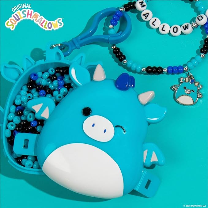 Original Squishmallows Tatiana The Dragon Bracelet Kit, Bracelet Making Kit, Friendship Bracelet Kit, Charm Bracelet, Charm Bracelet Making Kit, 7 Year Old Girl Birthday Gifts, Squishmallows for Boys