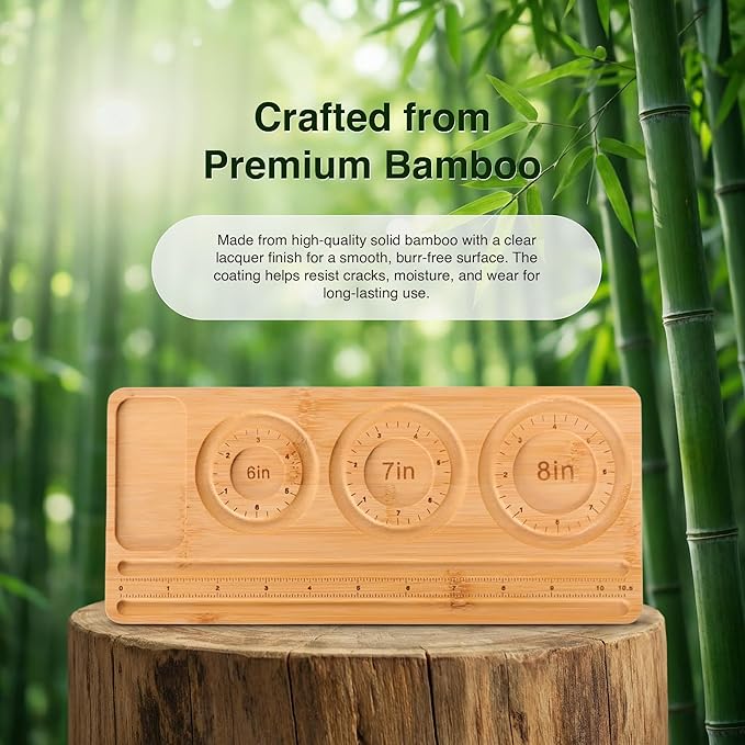 Bamboo Bead Board for Jewelry Making – Natural Bamboo Bracelet & Necklace Design Organizer with Grooved Sizes (Bracelet Slot Left)