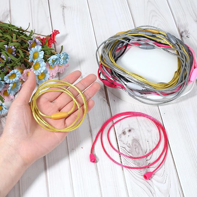 30 Pack Breakaway String Necklace Replacement Nylon Lanyard Necklace Cord with Breakaway Clasps Lanyard String Kit Necklace Rope Colored Cords for Pendants Crafts Bracelet Necklaces Jewelry Making
