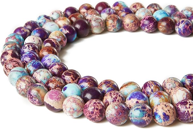 100pcs 10mm colorful imperial jasper beads natural gemstone beads round loose beads for jewelry making
