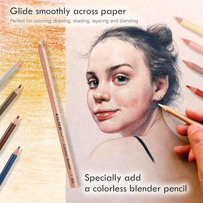 36 Skin Tones Colored Pencils Portrait Set Oil Based Pre-sharpened Drawing Pencils for Beginner Adult Artist Coloring Book Drawing Sketching Art Project, With Light Fast Ratings