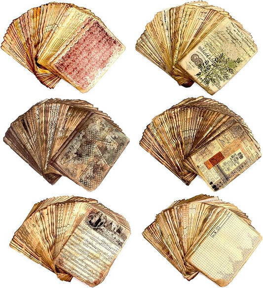 300 Sheets Vintage Scrapbook Paper, Scrapbooking Journaling Supplies Decorative Craft Paper Kits, Ephemera for Junk Journals, Albumn, DIY Crafts Arts