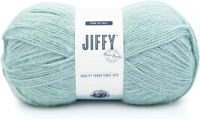 Lion Brand Yarn, Jiffy Bonus Bundle Acrylic Yarn for Knitting and Crocheting, Seafoam, 1 Pack
