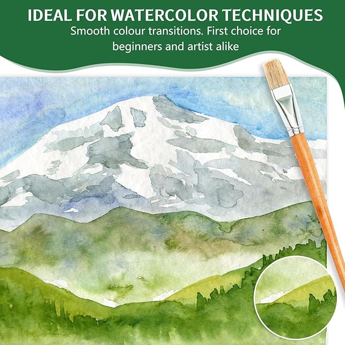 Watercolor Paper A4(8.3"X11.7"), Cold Press Water Color Paper Pad, 140lb/300gsm, Glue Bound, Painting Drawing Paper Book, Acid-Free Watercolor Sketchbook, Art Supplies for Students Adults