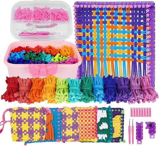 BLISSIQUEE Pot Holder Loom Kit, 288 Potholder Loops 12 Colors Potholder Weaving Loom Knitting Arts and Crafts Kit for Kids Beginners DIY Project Ages 6 7 8 10 12 13 Years Old