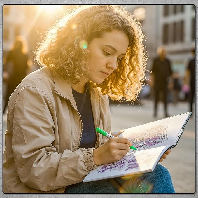 50 Sheets Hardcover Marker Paper Pad, 5.5x8.5in Alcohol Marker Paper Sketch Pad, 73lb/120gsm Heavyweight Spiral Sketch Book, Painting Coloring Drawing Book for Beginners Artists Ideal Gift