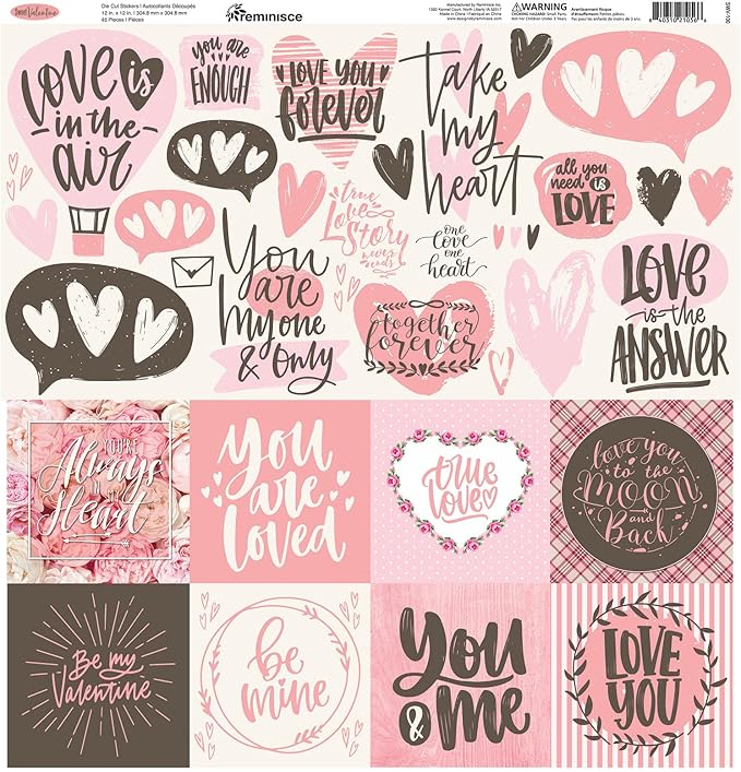 Reminisce Sweet Valentine Scrapbook Collection KIT