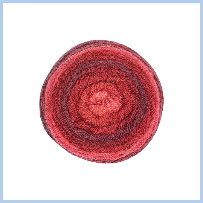 Red Heart Super Saver Ombre Tomato Yarn - 2 Pack of 283g/10oz - 100% Acrylic - #4 Worsted (Medium) - 482 Yards - Knitting/Crochet