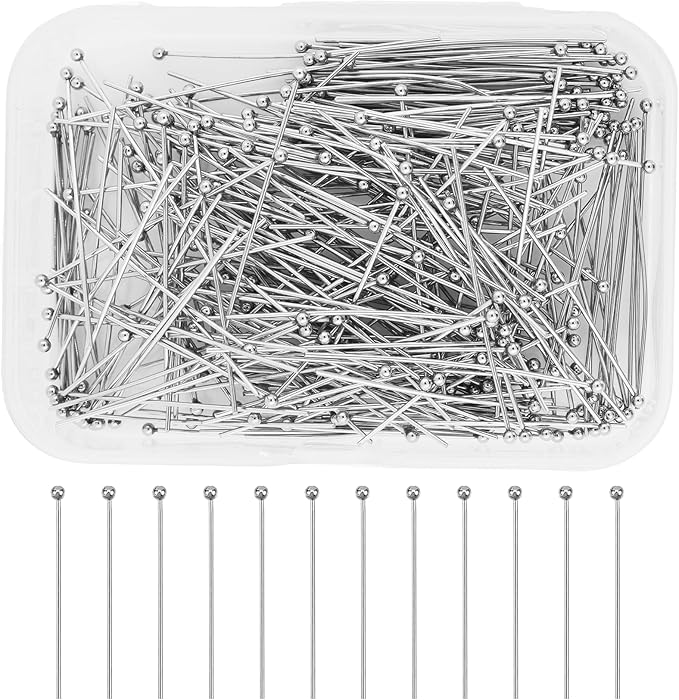 Mandala Crafts 1.5 Inch Stainless Steel Ball Head Pins for Jewelry Making Earring Making Supplies - 300 Jewelry Findings for Making Earrings DIY Bracelets Rosary Charms