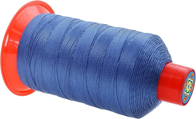 Mandala Crafts Size 207 630D T210 Bonded Nylon Thread - Denim 800 YDs Tex 210 Heavy Duty Sewing Threads for Leather, Jeans, Weaving, Outdoor Marine Upholstery