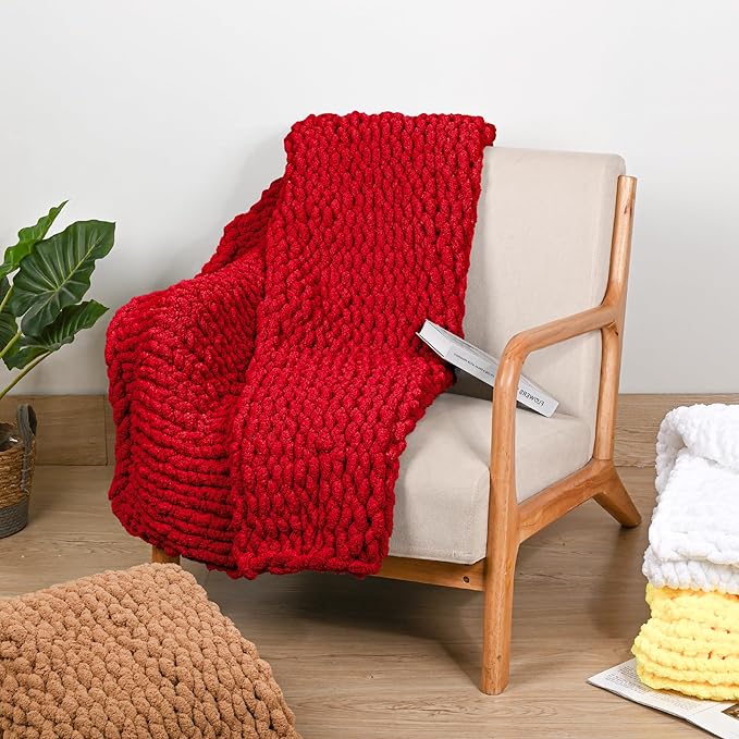 8 Packs Jumbo Chenille for Crocheting Knitting, Handcrafts & Blanket Yarn, Thick Velvet Plush Soft Yarn for Weaving Blankets