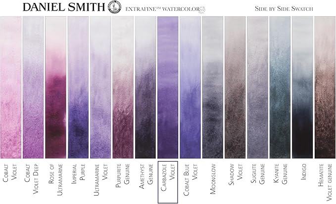 Daniel Smith Extra Fine Watercolor Paint, 5ml Tube, Carbazole Violet, 284610019