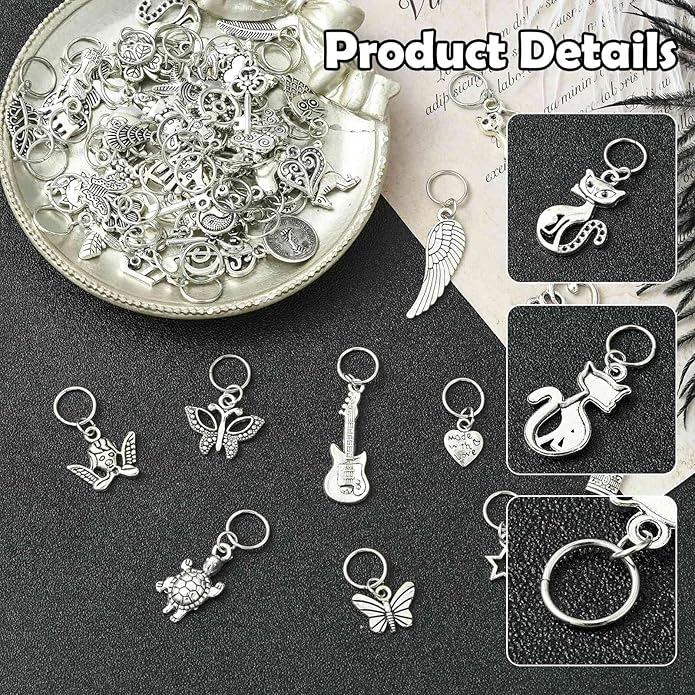 Antique Silver Cross Drink Insect Animal Theme Charms for DIY Jewelry Bracelet Necklace Earring Keychain Decor
