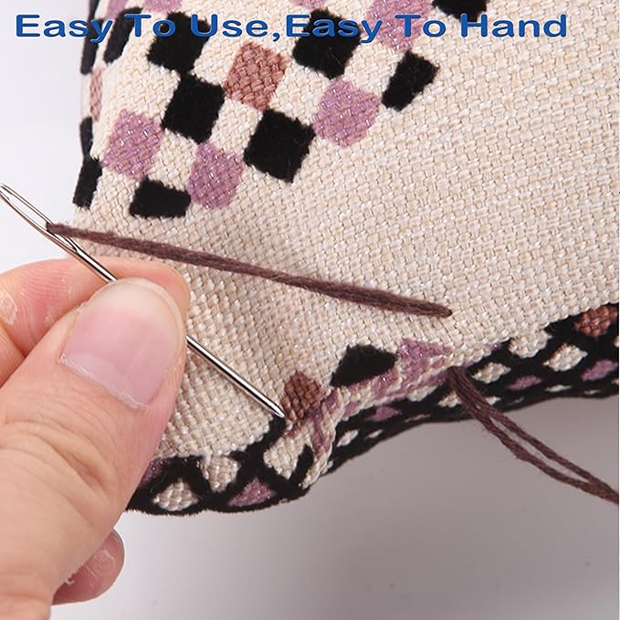 34 Pieces 8 Size Large Eye Blunt Needles and Sharp Needles Set, Yarn Needles, Hand Sewing Needles, Knitting Needles, Embroidery Needle, Quilting Needles, Crewel Needles,Tapestry Needles