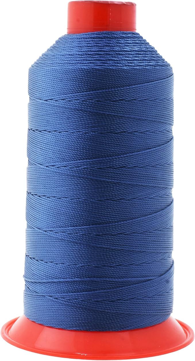 Mandala Crafts Size 277 840D T270 Bonded Nylon Thread - Denim 800 YDs Tex 270 Heavy Duty Sewing Threads for Leather, Jeans, Weaving, Outdoor Marine Upholstery