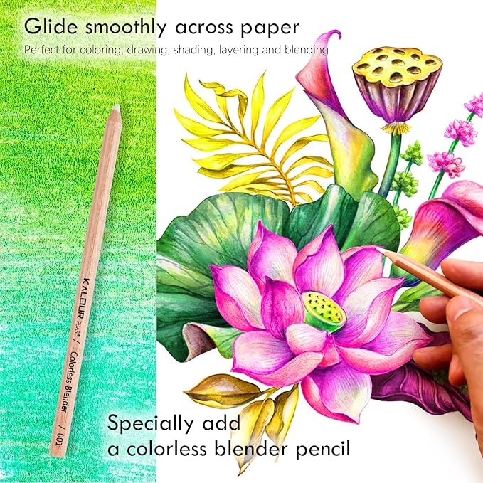 36-piece Green Botanical Colored Pencil Set, Pre-sharpened Wooden Colored Pencils for Adults Artists Beginners Coloring Books Drawing & Sketching