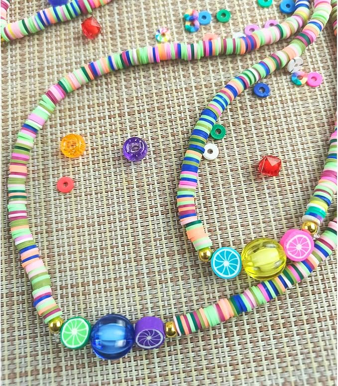 3500 Pcs 6mm Colorful Flat Clay Beads for DIY Polymer Round Handmade Jewelry Making for Necklace Bracelet Earring Pendant and Anklet Craft Making(Mixed3)