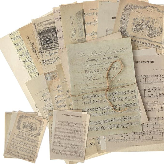 Zonon 114 Pieces 2 Sets Junk Journal Pages Vintage Pack Craft Paper Junk Journal Vintage Paper for Albums Planner Decorative Crafts Embellishment Supplies (Fantasy Movement)