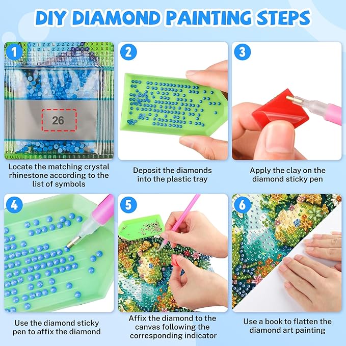 Bowetile Protect the Earth Diamond Art Hanging Kits for Adults, Diamond Art Suncatchers Earth, 5D Special Shape Diamond Painting Pendant Window Ornament Gifts for Home Wall Garden Decor