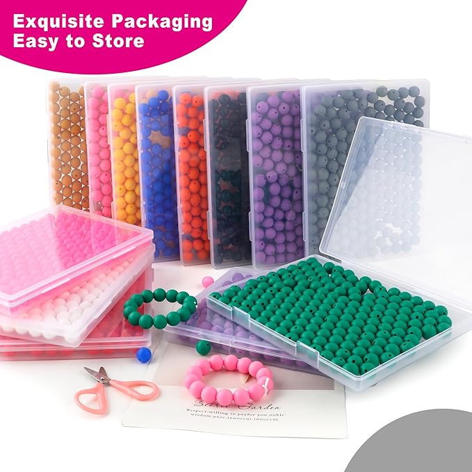 160Pcs 12mm Silicone Beads for Keychain Making Bracelet Necklace, Bulk Round Silicone Beads for Pens（Hot Pink）