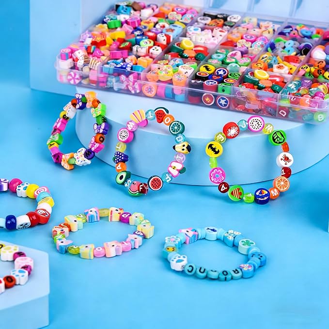 Gorblos Bracelet Crafting Kit - Make Friendship Bead Bracelets, Bag Charms, Keychains & Phone Straps | DIY Craft Supplies for Boys & Girls of All Ages | Ideal for Birthdays, Christmas & Holidays